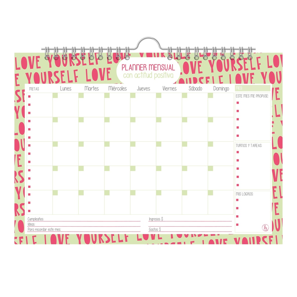 PLANNER MENSUAL RY 35X25 PERCHIRA 8033