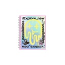 CUADERNO MOOVING TAPA DURA CON ESPIRAL 16X21 80 HOJAS RAYADAS GRL PWR