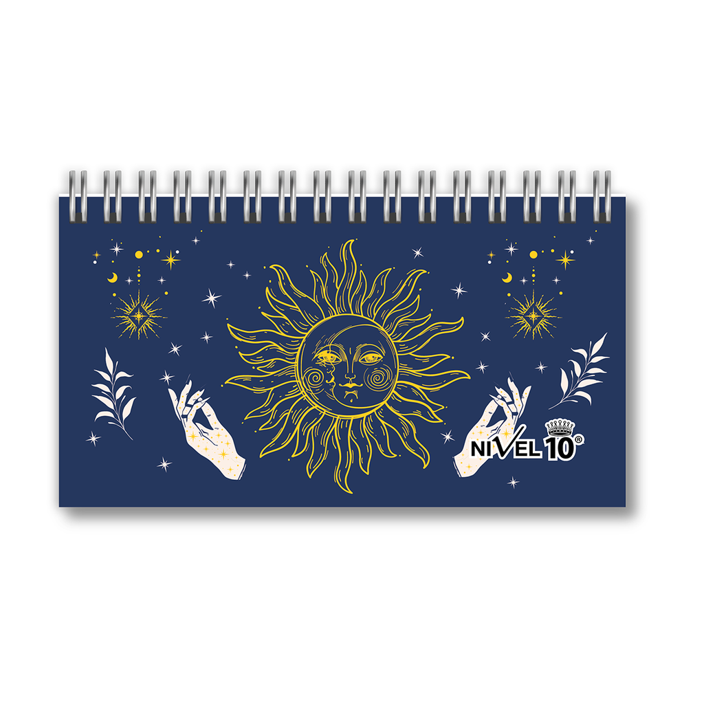 AGENDA NIVEL 10 16X8.5 SV ESPIRALADA CON ELASTICO Y CINTA SEÑALADORA LINEA NAMASTE