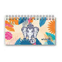 AGENDA NIVEL 10 16X8.5 SV ESPIRALADA CON ELASTICO Y CINTA SEÑALADORA LINEA ELEFANTES