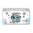 AGENDA NIVEL 10 16X8.5 SV ESPIRALADA CON ELASTICO Y CINTA SEÑALADORA LINEA FRASES
