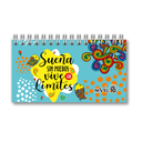 AGENDA NIVEL 10 16X8.5 SV ESPIRALADA CON ELASTICO Y CINTA SEÑALADORA LINEA FRASES