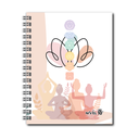 AGENDA NIVEL 10 14x19 SV ESPIRALADA CON INDICE TROQUELADO, ELASTICO Y CINTA SEÑALADORA LINEA NAMASTE