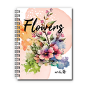 AGENDA NIVEL 10 16x22 DXP ESPIRALADA CON INDICE TROQUELADO, ELASTICO Y CINTA SEÑALADORA LINEA FLOWERS