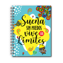 AGENDA NIVEL 10 16x22 DXP ESPIRALADA CON INDICE TROQUELADO, ELASTICO Y CINTA SEÑALADORA LINEA FRASES