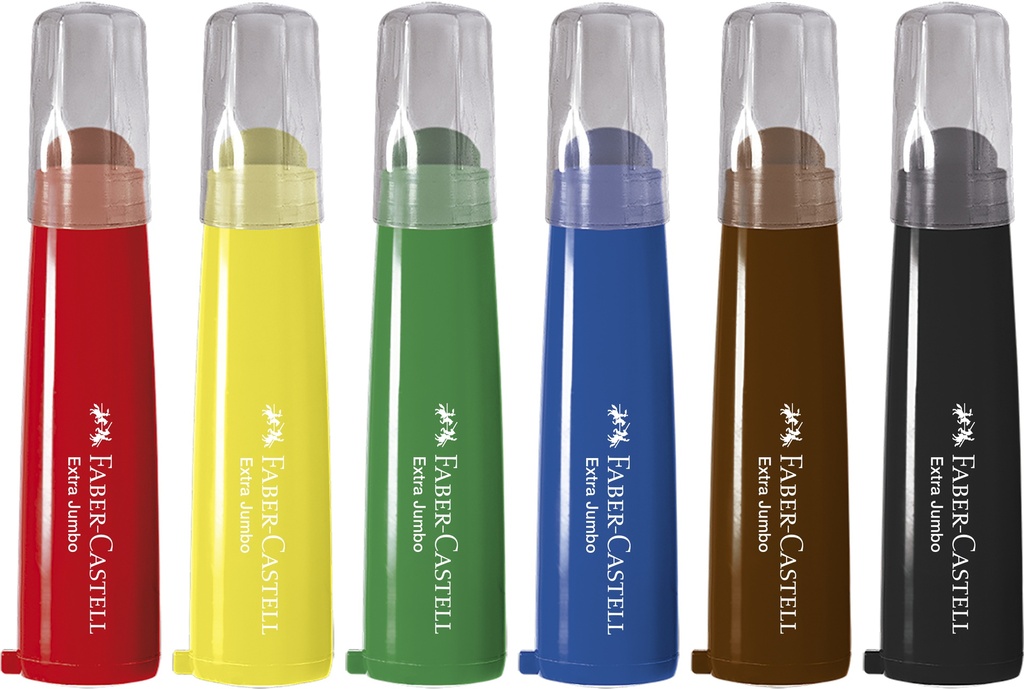 MARCADOR FABER EXTRA JUMBO LAVABLES X 6