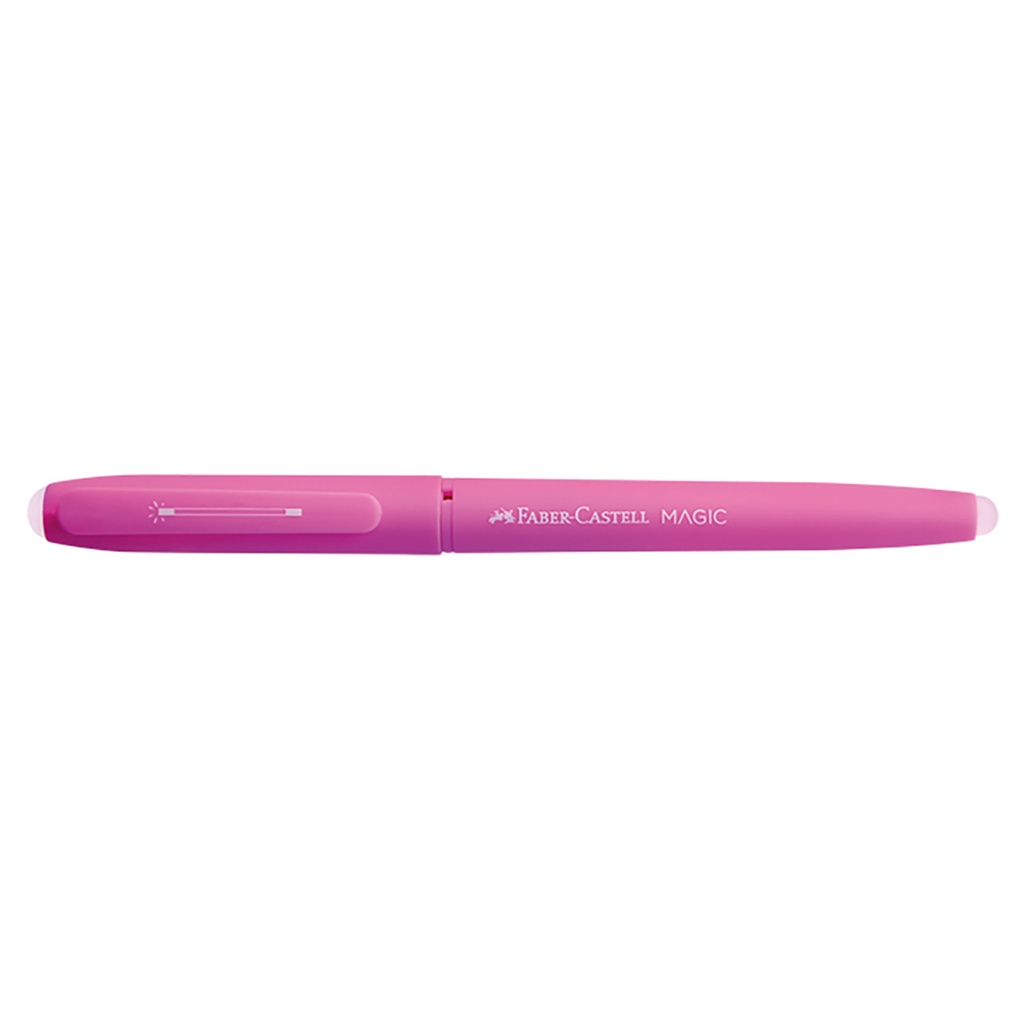 BOLIGRAFO FABER BORRABLE ROLLER MAGIC TRAZO 0.7 CUERPO ROSA X 12 TINTA AZUL