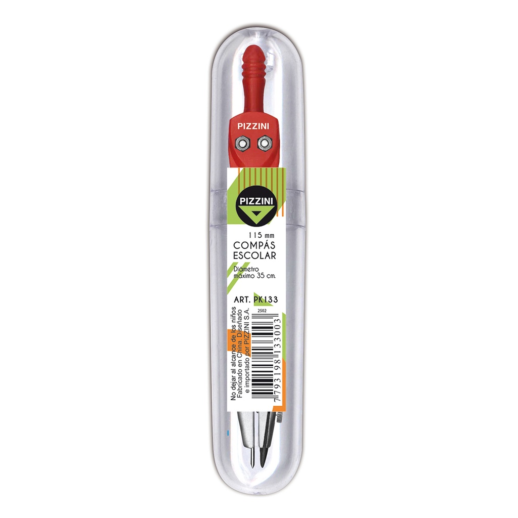 COMPAS PIZZINI ESCOLAR 115MM X12