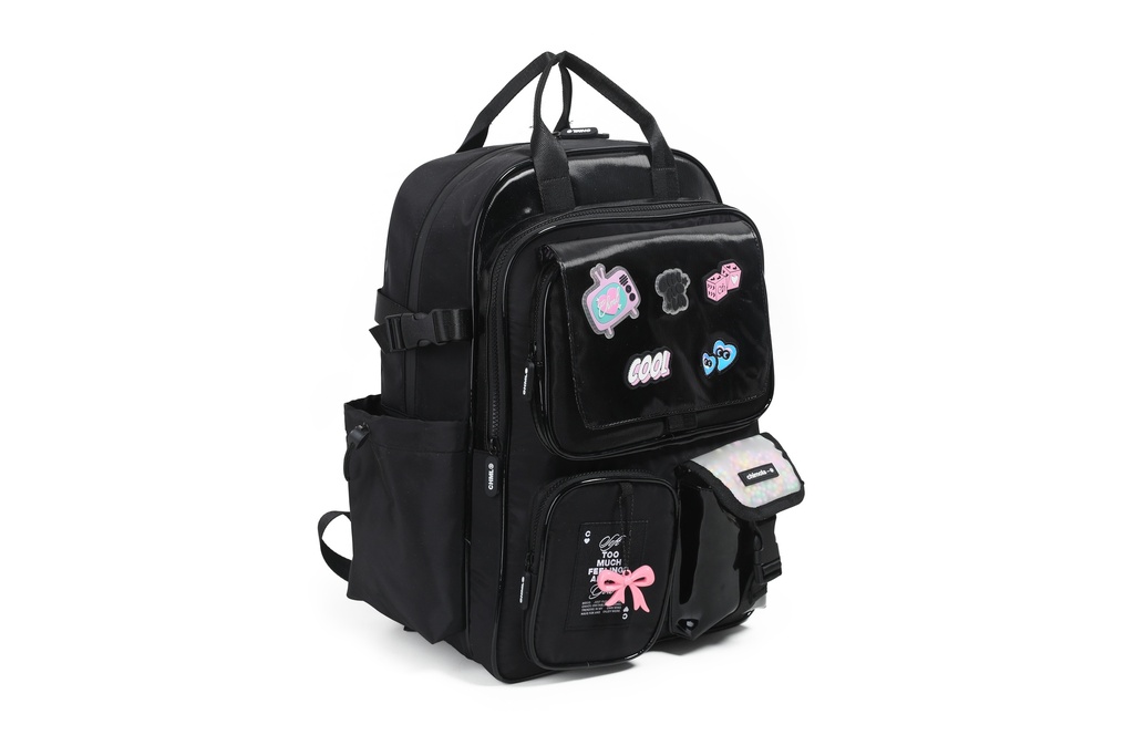 MOCHILA CHIMOLA GLOWING ESPALDA 17'' NEGRA