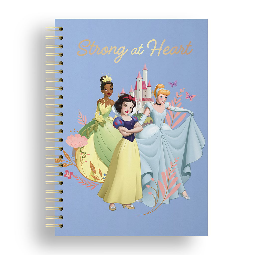 CUADERNO EZCO 16X21 TAPA DURA DOBLE ESPIRAL 80 HOJAS RAYADAS PRINCESAS