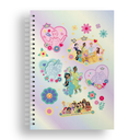 CUADERNO EZCO 16X21 TAPA DURA DOBLE ESPIRAL 80 HOJAS RAYADAS PRINCESAS