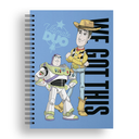 CUADERNO EZCO 16X21 TAPA DURA DOBLE ESPIRAL 80 HOJAS RAYADAS TOY STORY