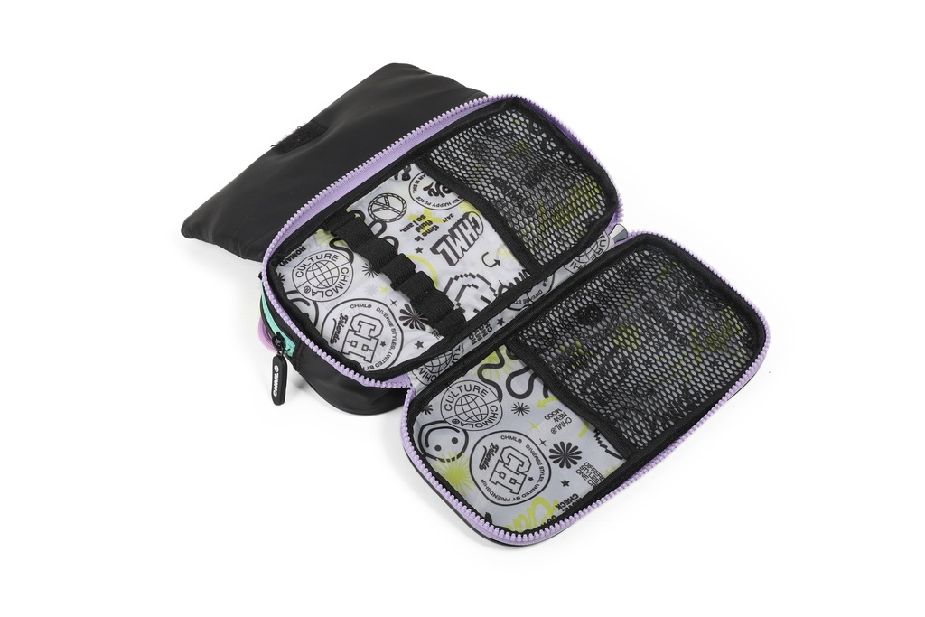 CARTUCHERA CHIMOLA PUFFY AND SHINY NEGRO