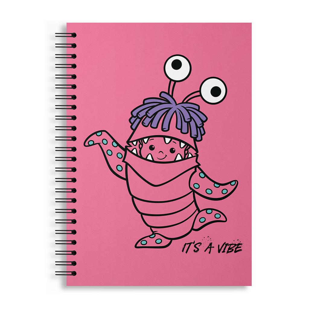 CUADERNO EZCO A4 TAPA DURA DOBLE ESPIRAL 80 HOJAS RAYADAS MONSTERS INC