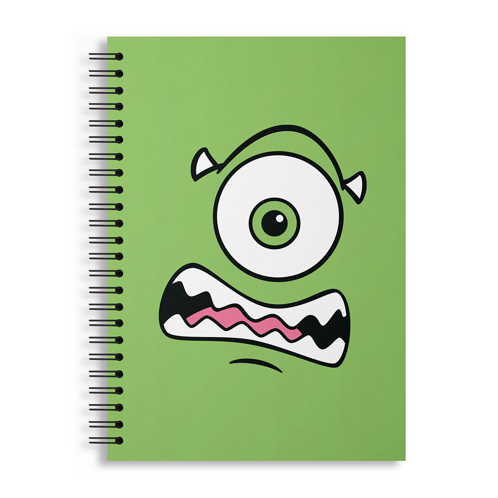 CUADERNO EZCO A4 TAPA DURA DOBLE ESPIRAL 80 HOJAS RAYADAS MONSTERS INC
