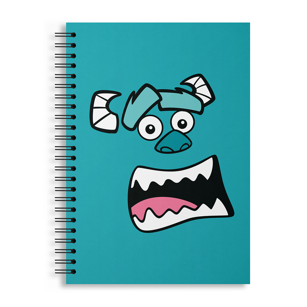 CUADERNO EZCO A4 TAPA DURA DOBLE ESPIRAL 80 HOJAS RAYADAS MONSTERS INC