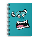 CUADERNO EZCO A4 TAPA DURA DOBLE ESPIRAL 80 HOJAS RAYADAS MONSTERS INC