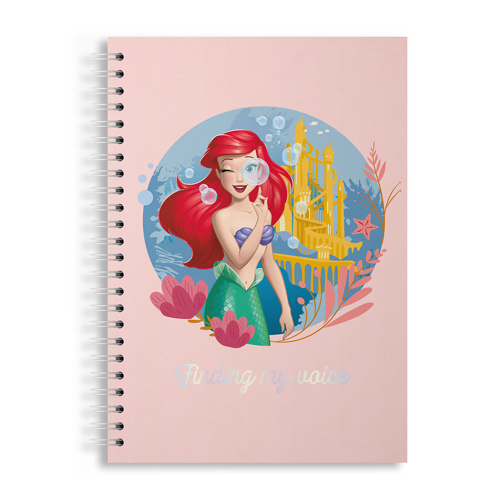 CUADERNO EZCO A4 TAPA DURA DOBLE ESPIRAL 80 HOJAS RAYADAS PRINCESAS