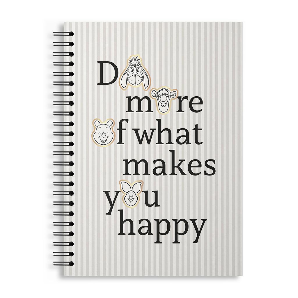 CUADERNO EZCO A4 TAPA DURA DOBLE ESPIRAL 80 HOJAS RAYADAS WINNIE POOH