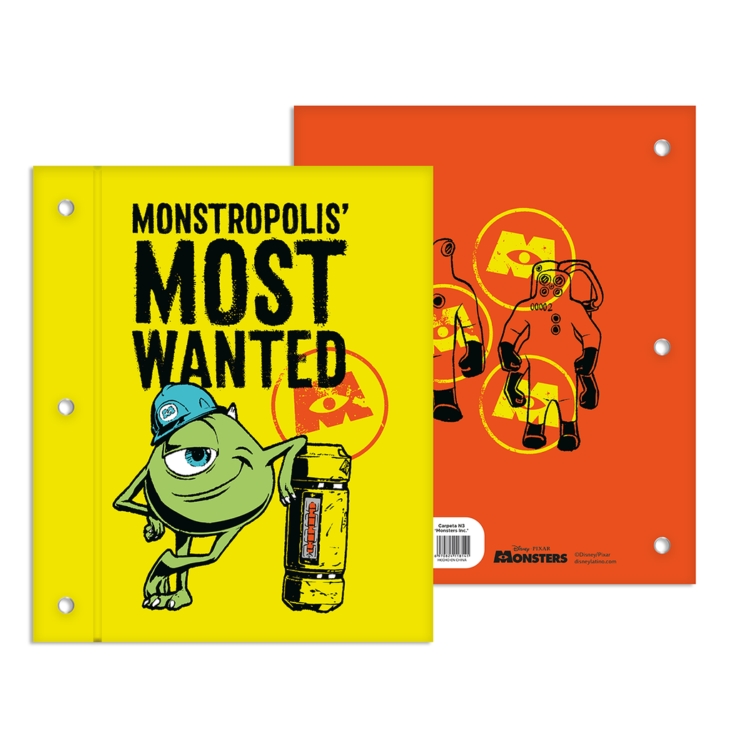 CARPETA EZCO DOS TAPAS Nº3 MONSTERS INC