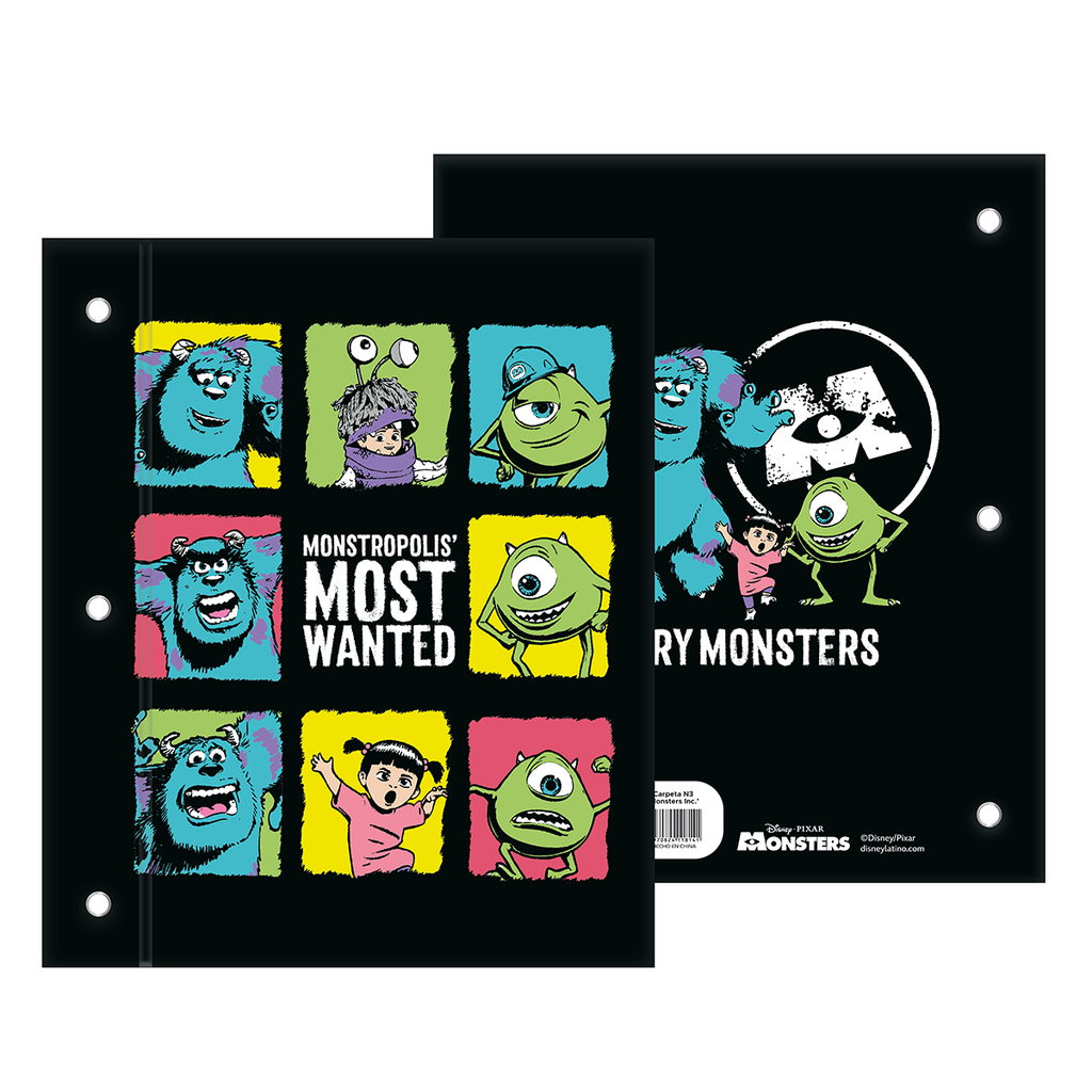 CARPETA EZCO DOS TAPAS Nº3 MONSTERS INC