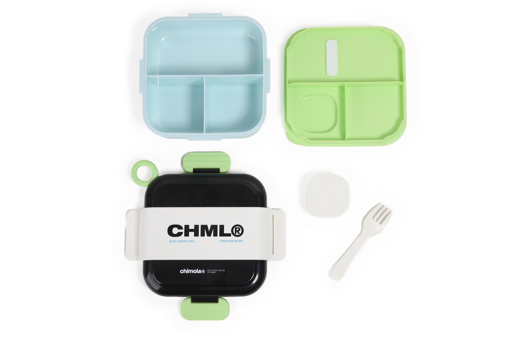 LUNCH BOX CHIMOLA INSPIRE NEGRO Y AZUL
