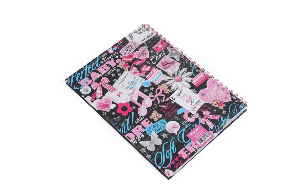 CUADERNO CHIMOLA A4 ESPIRALADO MY DREAM COLLECTION BLACK