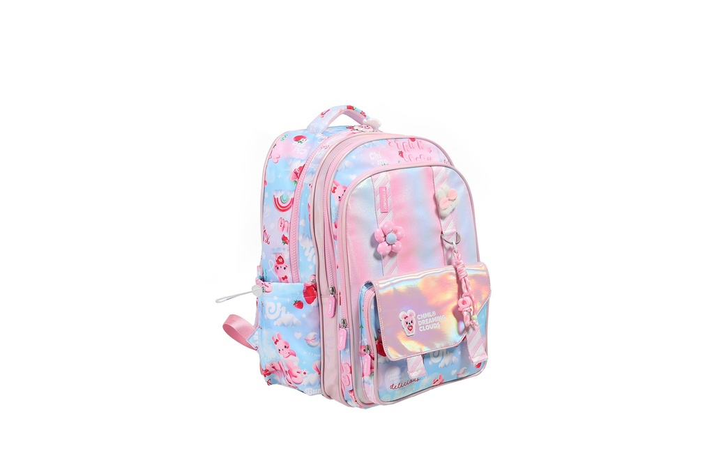 MOCHILA CHIMOLA MY FRIENDS  ESPALDA 17''STRAWBERRY SKY