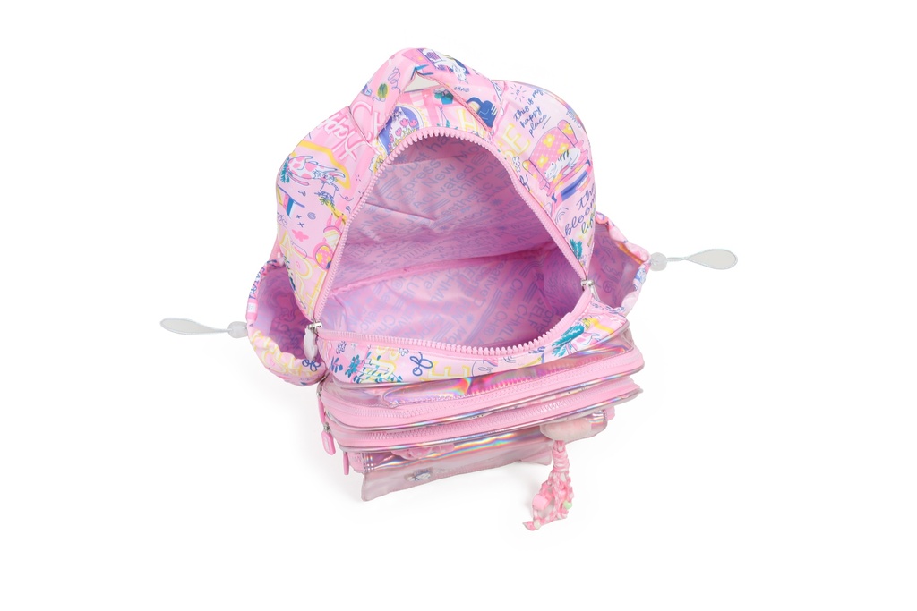 MOCHILA CHIMOLA MY FRIENDS  ESPALDA 17'' BLOOMING CATS PINK