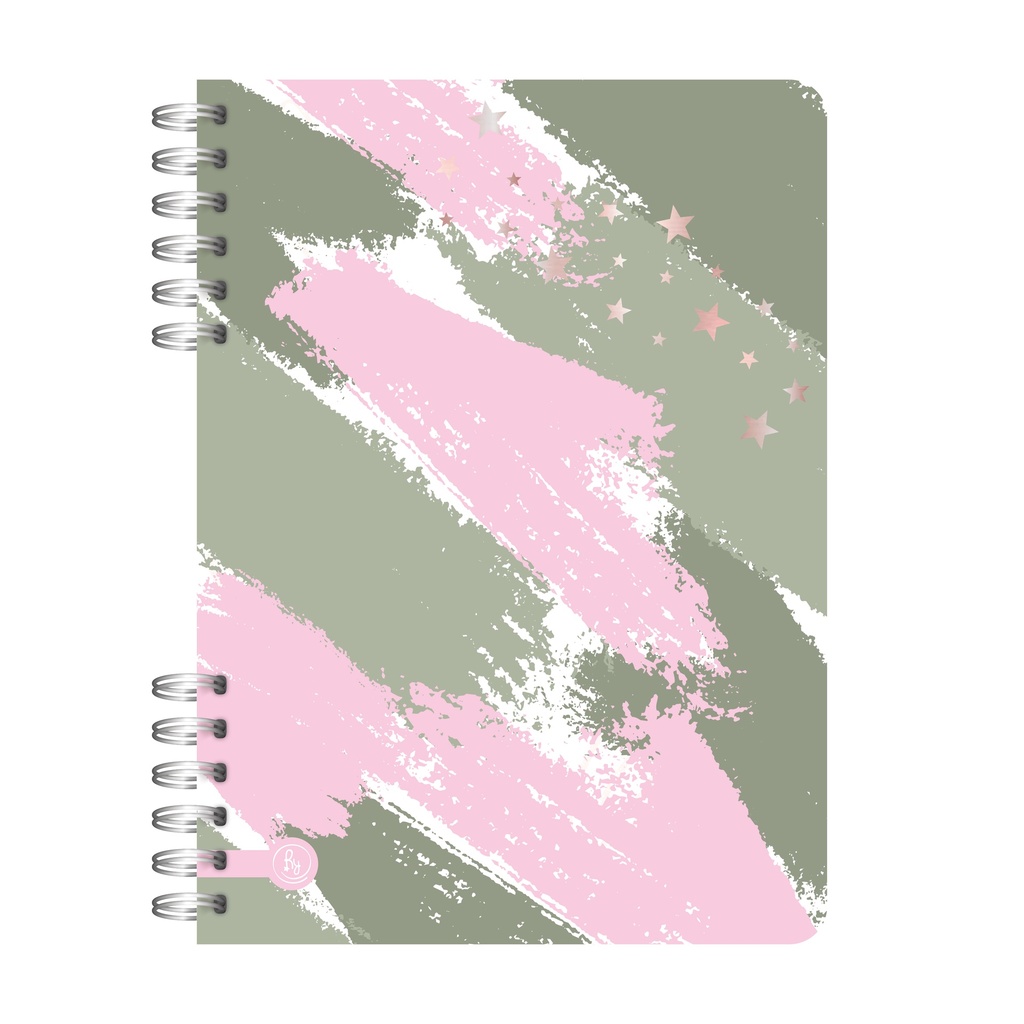 CUADERNO RY A5 ANILLADO 15x21cm 80 HOJAS RAYADAS LINEA ACUARELA 1018