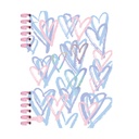 CUADERNO RY A5 ANILLADO 15x21cm 80 HOJAS RAYADAS LINEA ACUARELA 1018