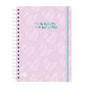 CUADERNO RY A5 15X21 ANILLADO 80 HOJAS PASTEL 1100