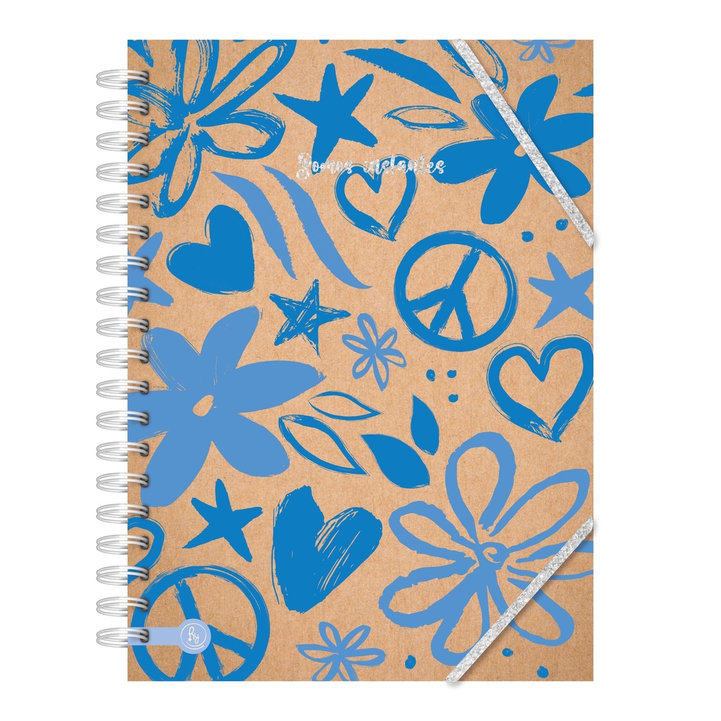 CUADERNO RY UNIVERSITARIO 20X28 ANILLADO TAPA DURA 100 HOJAS KRAFTY 1043