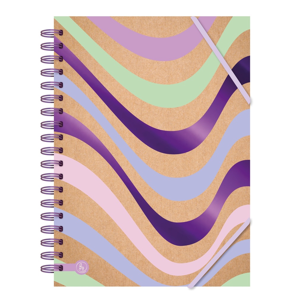 CUADERNO RY UNIVERSITARIO 20X28 ANILLADO TAPA DURA 100 HOJAS KRAFTY 1043