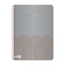 CUADERNO RY UNIVERSITARIO 20X28 ANILLADO SEMI RIGIDO 80 HOJAS PREMIUM METAL 1075