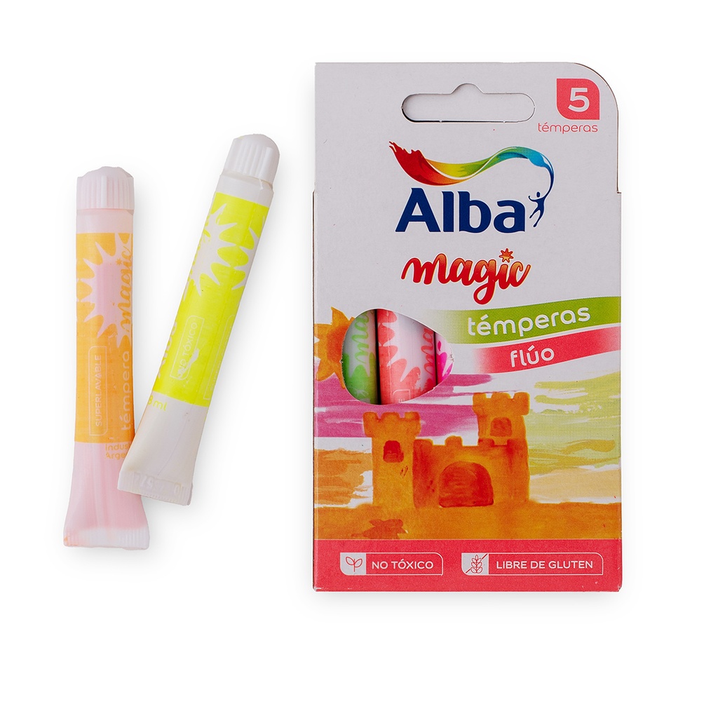 TEMPERA ALBA MAGIC 8ML X 5 FLUO