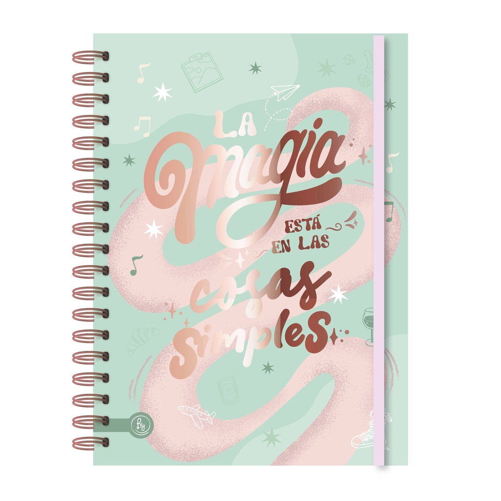 CUADERNO RY A5 15X21 ANILLADO 80 HOJAS MOTIVACION CREATIVA 1012