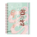 CUADERNO RY A5 15X21 ANILLADO 80 HOJAS MOTIVACION CREATIVA 1012
