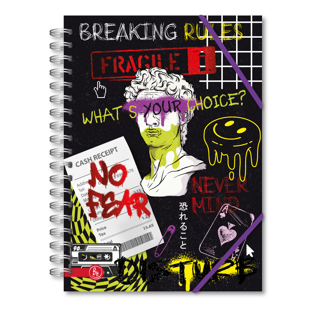 CUADERNO RY 20X28 ANILLADO 100 HOJAS UOMO TEEN 1069 DISCONTINUO