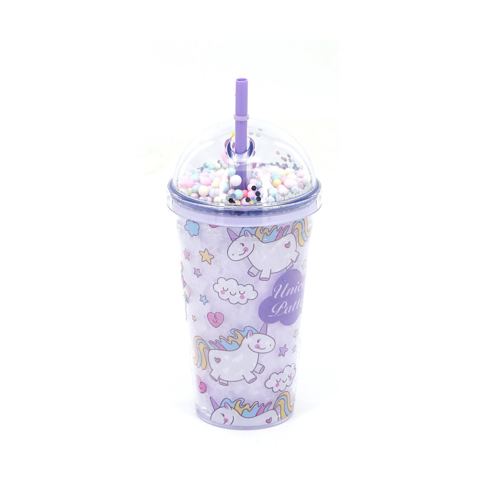 VASO TRENDY 450ML UNICORNIO LILA 18525