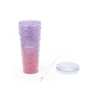 VASO TRENDY 720ML SIRENA VIOLETA + ROSA 19018