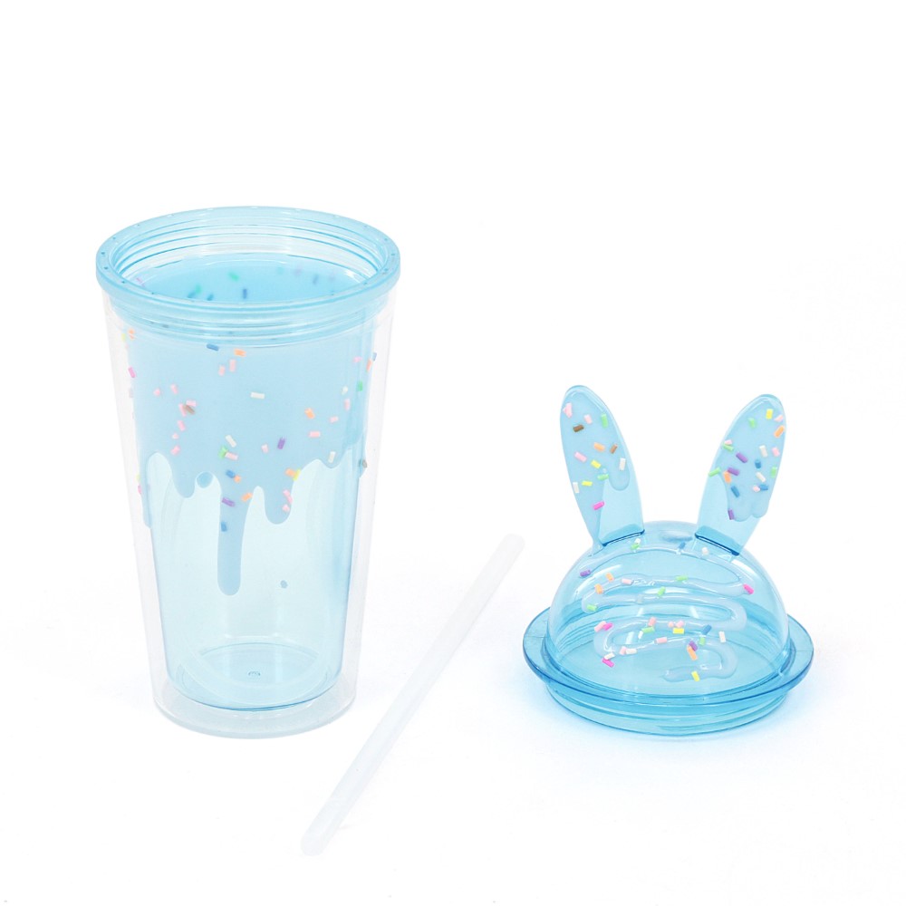 VASO TRENDY 450ML CONEJO CELESTE 19020