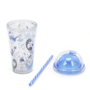 VASO TRENDY 450ML DINOS CELESTE 19026