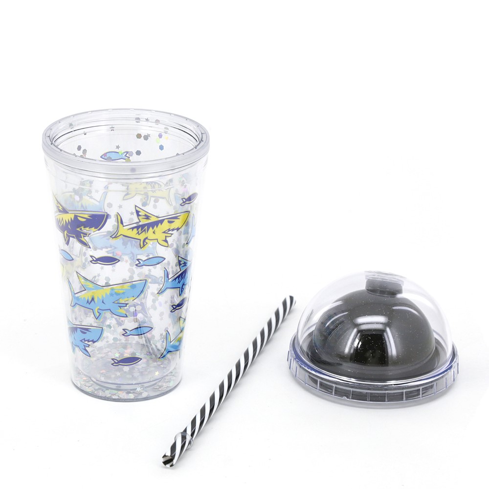 VASO TRENDY 450ML TIBURONES NEGRO 19026