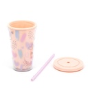 VASO TRENDY 450ML CORAZONES ROSA 19027
