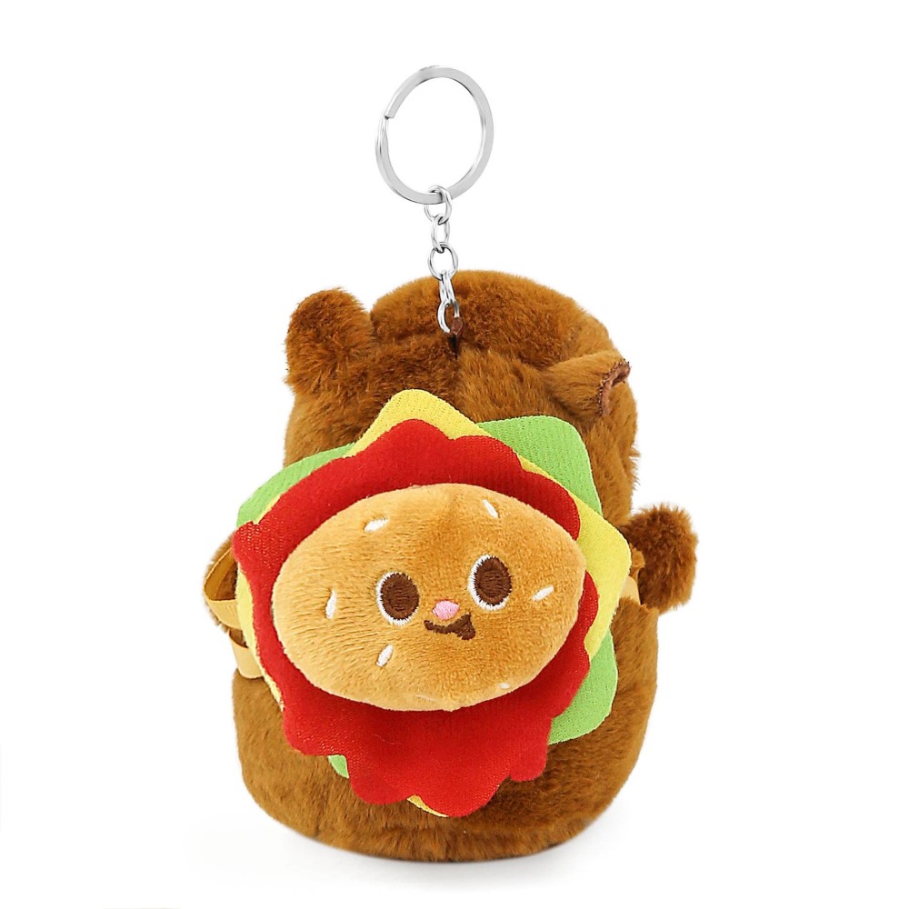 LLAVERO PELUCHE TRENDY CAPYBARA HAMBURGUESA
