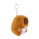 LLAVERO TRENDY PELUCHE CAPYBARA FLOR LILA