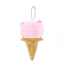 LLAVERO TRENDY CAPYBARA HELADO ROSA