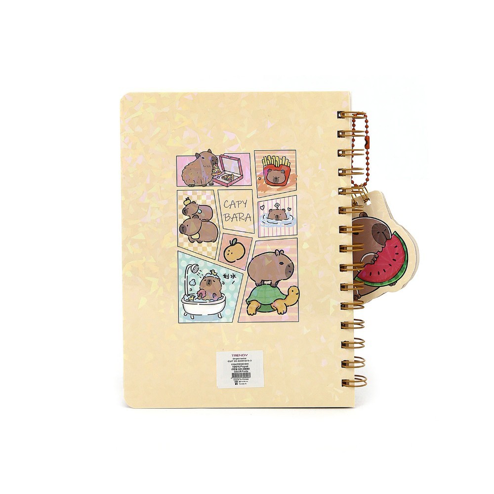 CUADERNO TRENDY A5 + LIBRETA CAPYBARA SANDIA
