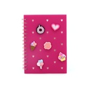 CUADERNO TRENDY A5 + BROCHES CANDY FUCSIA